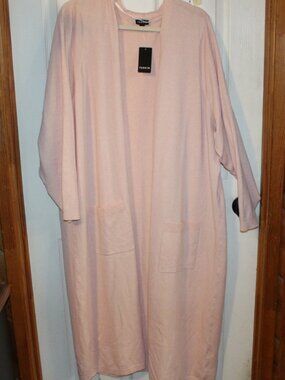 NWT Torrid Blush color, light weight, soft yarn sweater duster 5X(28W)